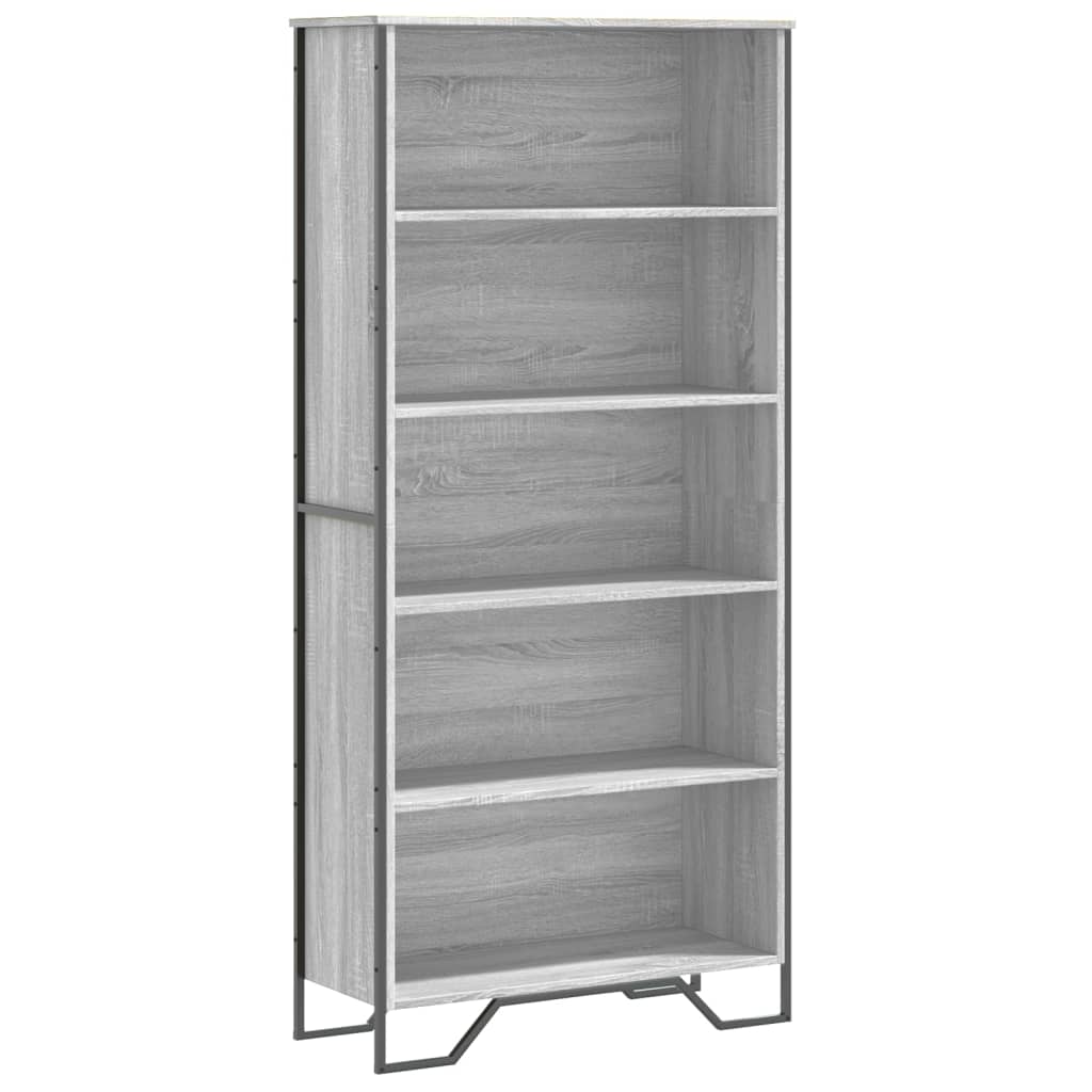 Bibliothèque sonoma gris 80x31x169 cm bois d'ingénierie - XIOS