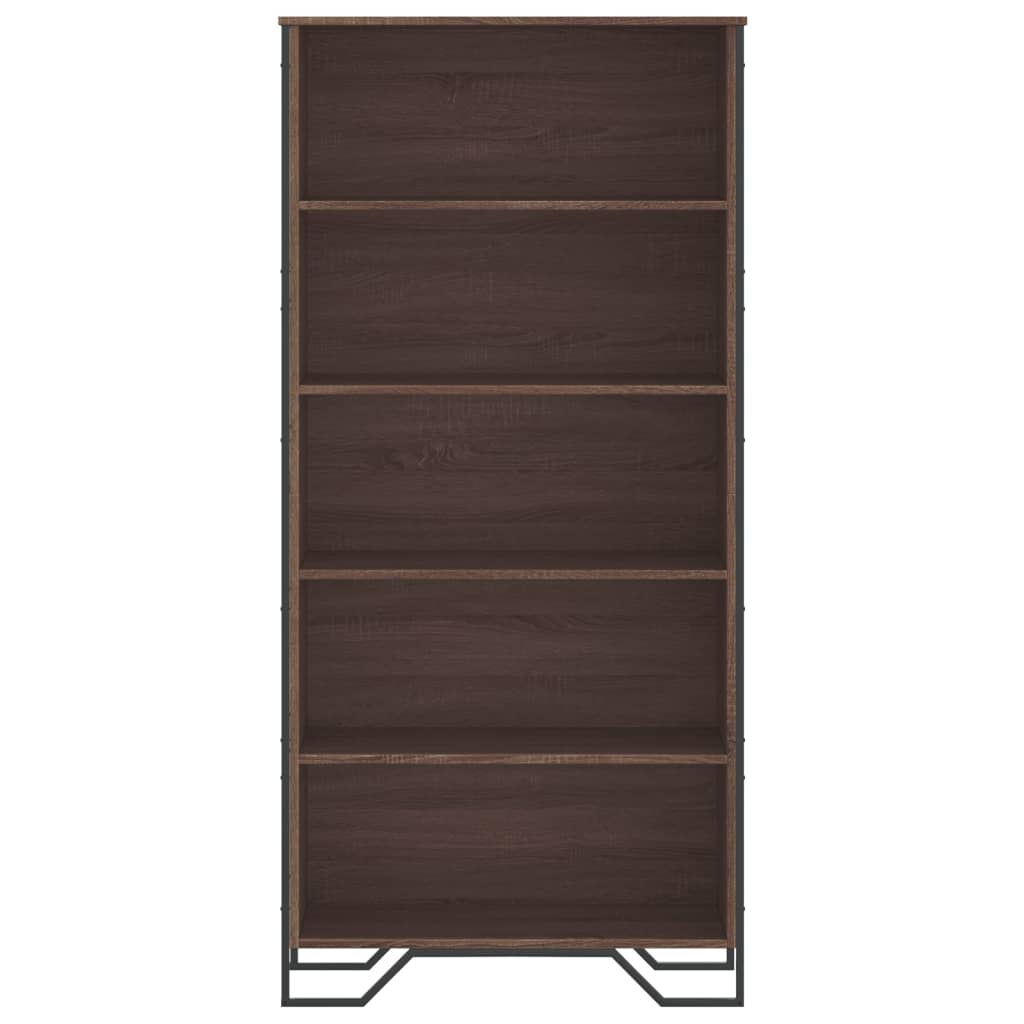 Bibliothèque chêne marron 80x31x169 cm bois d'ingénierie - XIOS