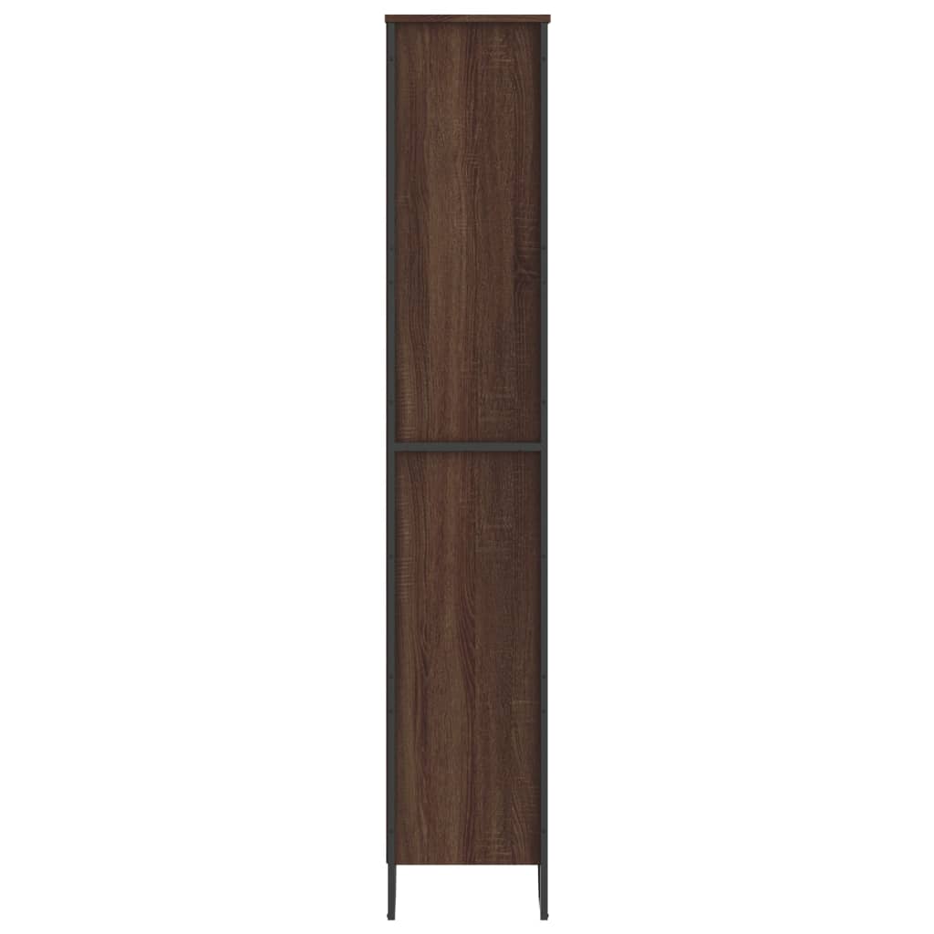 Bibliothèque chêne marron 80x31x169 cm bois d'ingénierie - XIOS