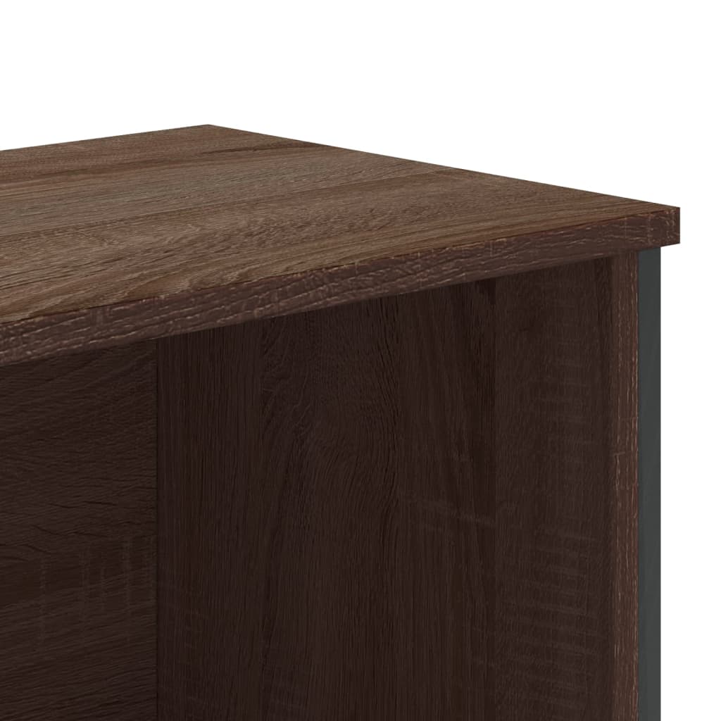 Bibliothèque chêne marron 80x31x169 cm bois d'ingénierie - XIOS
