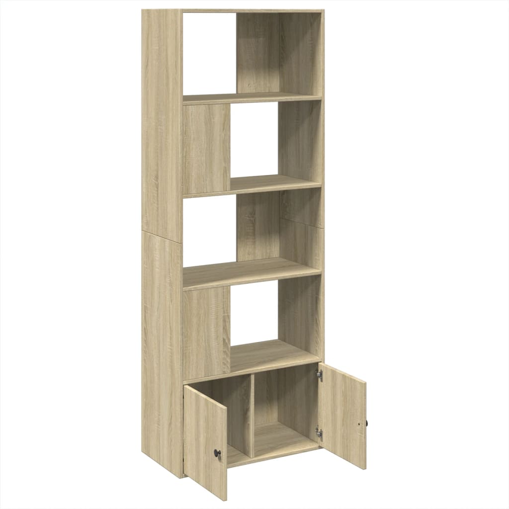 Bibliothèque chêne sonoma 70x36x189 cm bois d'ingénierie - XIOS