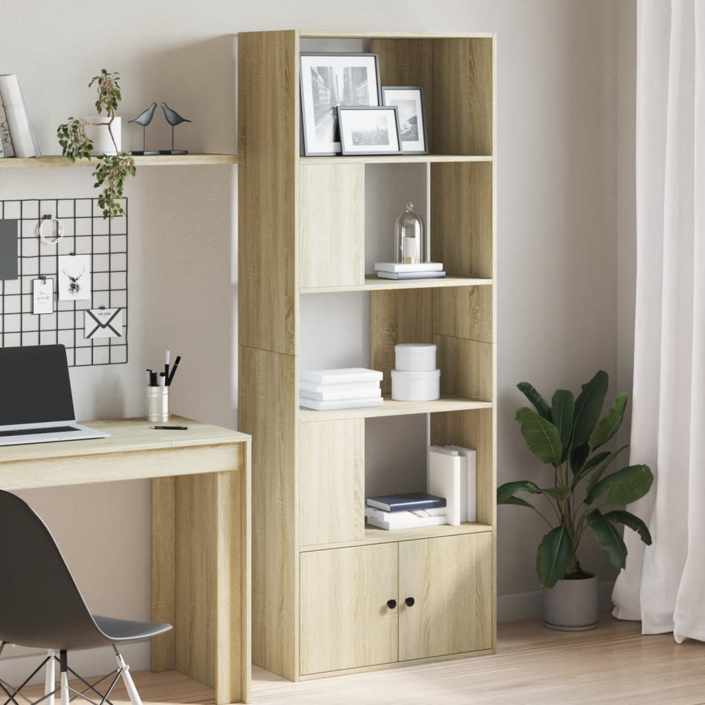 Bibliothèque chêne sonoma 70x36x189 cm bois d'ingénierie - XIOS