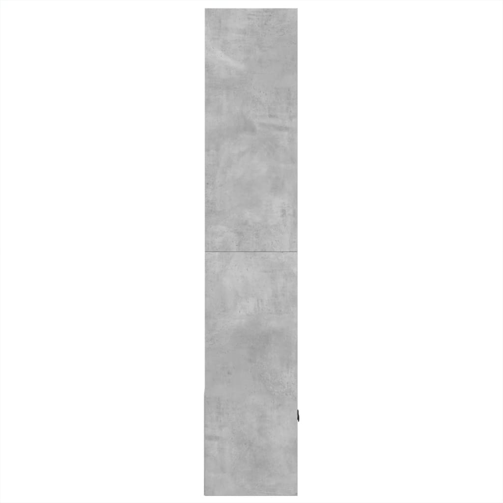 Bibliothèque gris béton 70x36x189 cm bois d'ingénierie - XIOS