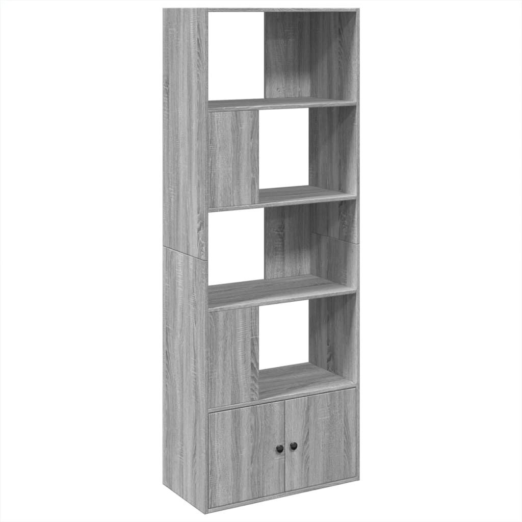 Bibliothèque sonoma gris 70x36x189 cm bois d'ingénierie - XIOS
