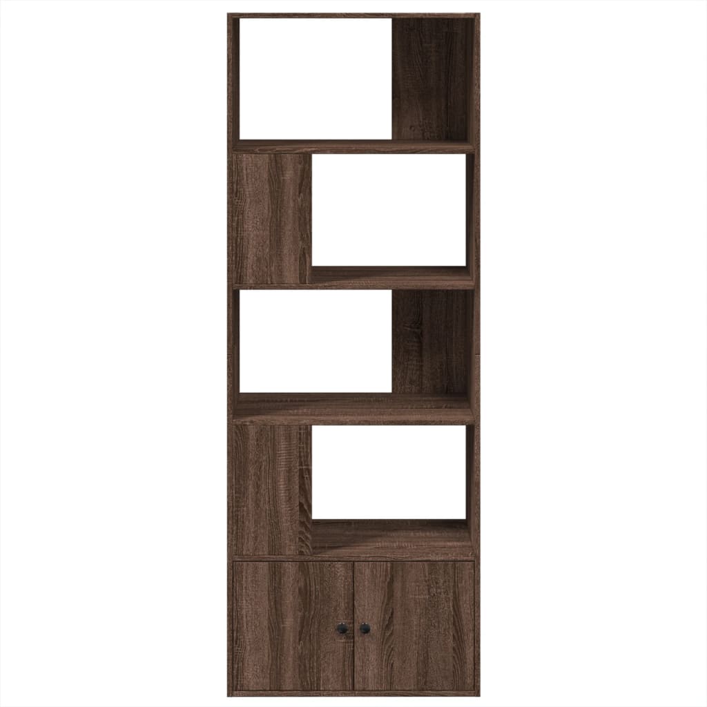 Bibliothèque chêne marron 70x36x189 cm bois d'ingénierie - XIOS