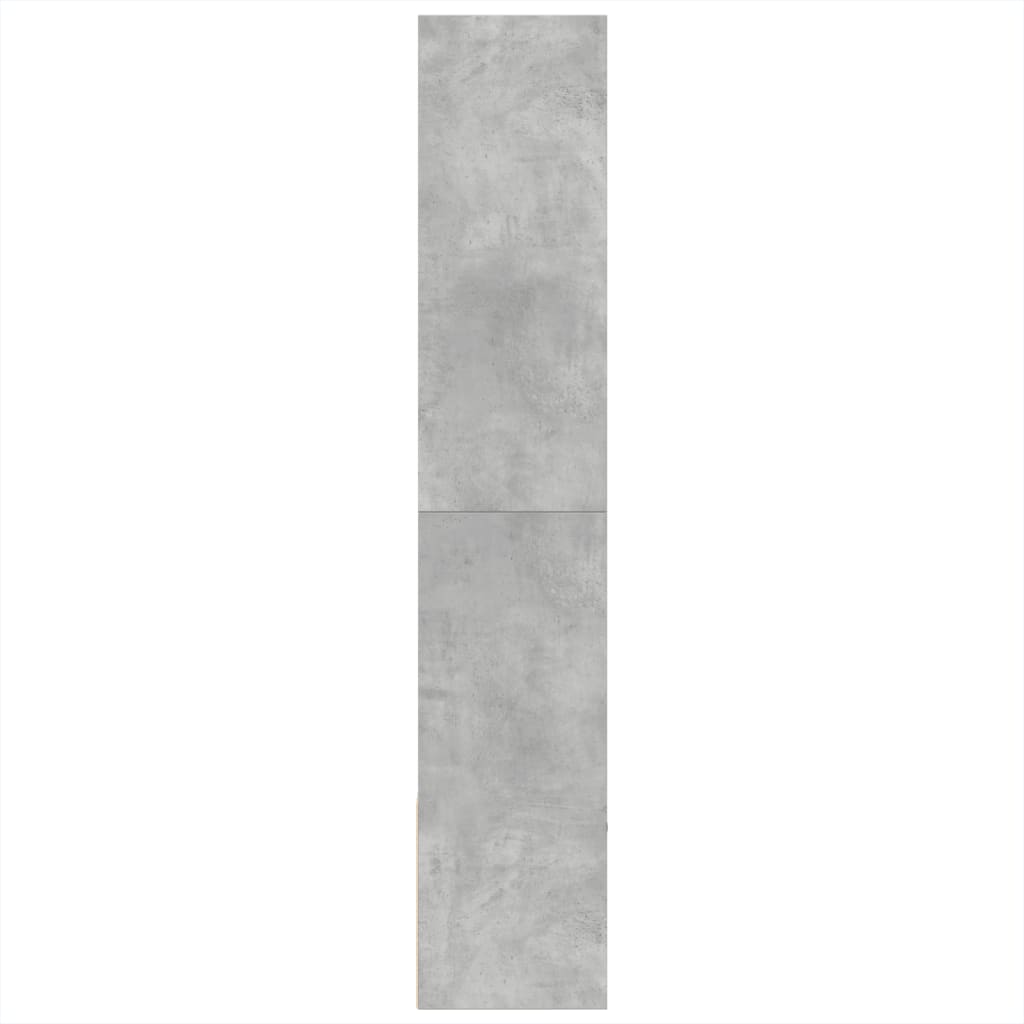 Bibliothèque gris béton 100x36x189 cm bois d'ingénierie - XIOS