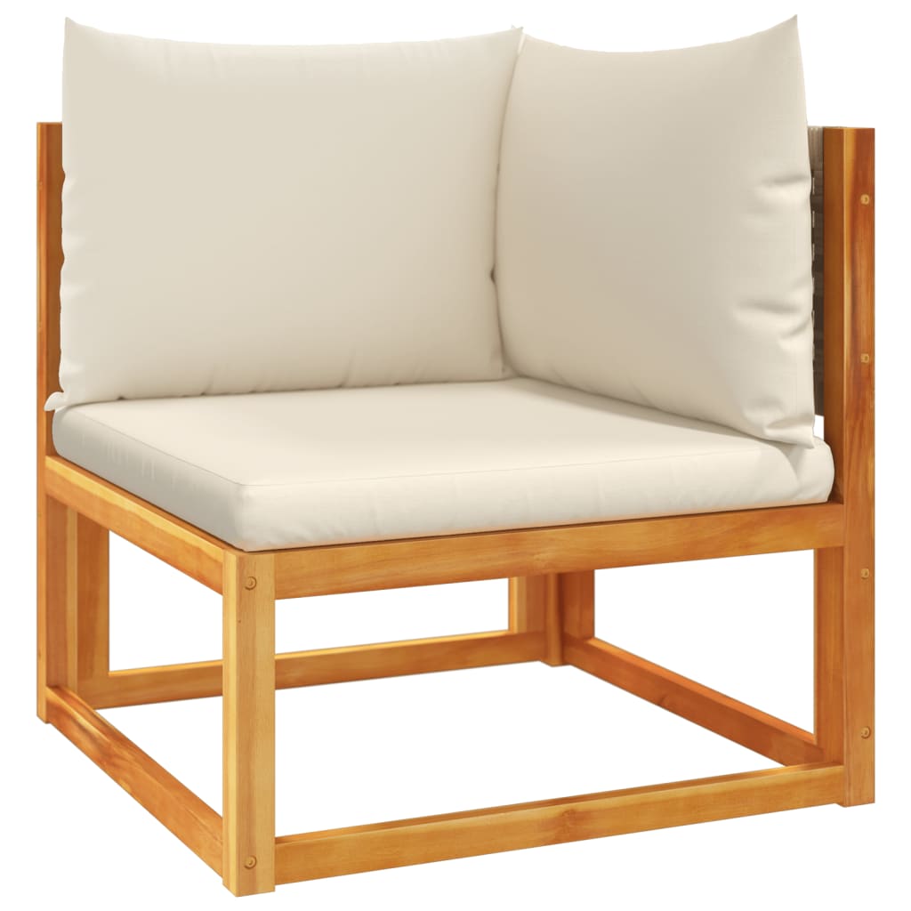 Salon de jardin avec coussins 4 pcs bois d'acacia massif Salons de jardin vidaXL