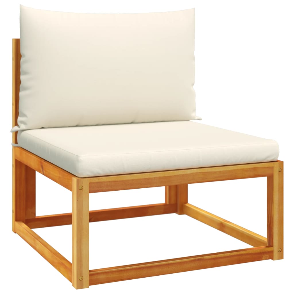 Salon de jardin avec coussins 4 pcs bois d'acacia massif Salons de jardin vidaXL