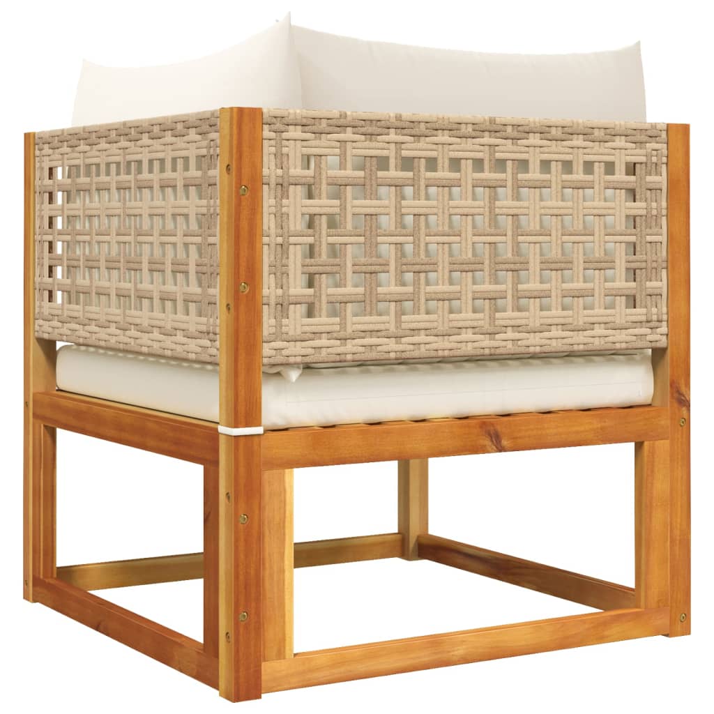 Salon de jardin avec coussins 4 pcs bois d'acacia massif Salons de jardin vidaXL