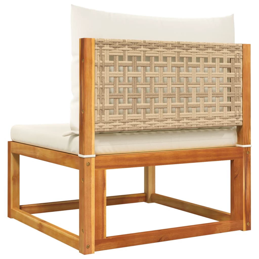 Salon de jardin avec coussins 4 pcs bois d'acacia massif Salons de jardin vidaXL