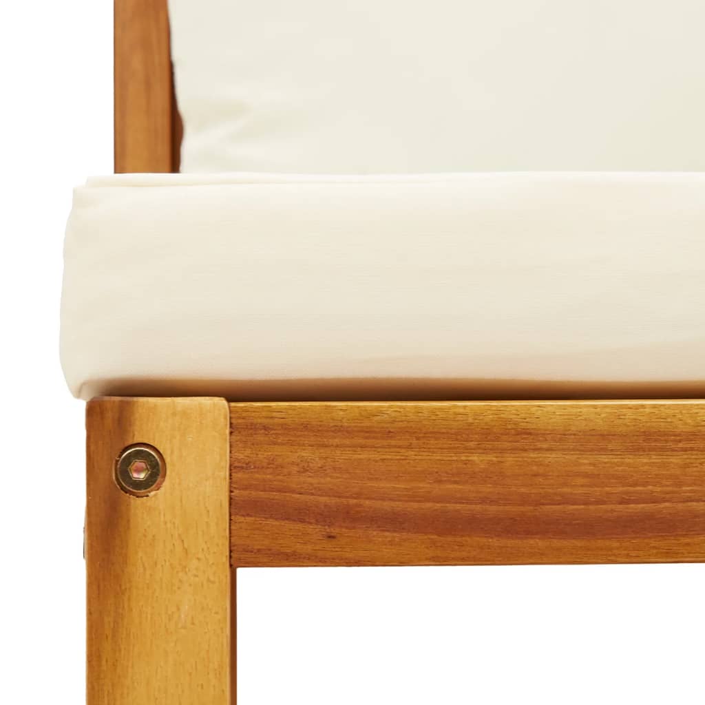 Salon de jardin avec coussins 4 pcs bois d'acacia massif Salons de jardin vidaXL