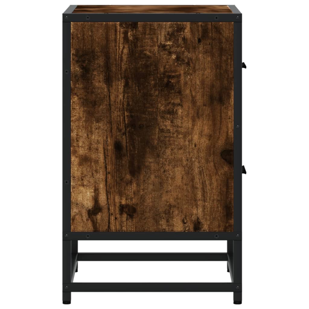 Tables de chevet 2 pcs chêne fumé 40x31x50 cm bois ingénierie