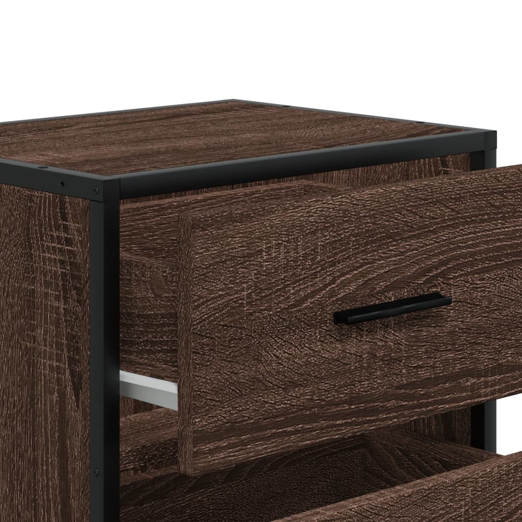 Tables de chevet 2 pcs chêne marron 40x31x50 cm bois ingénierie - XIOS