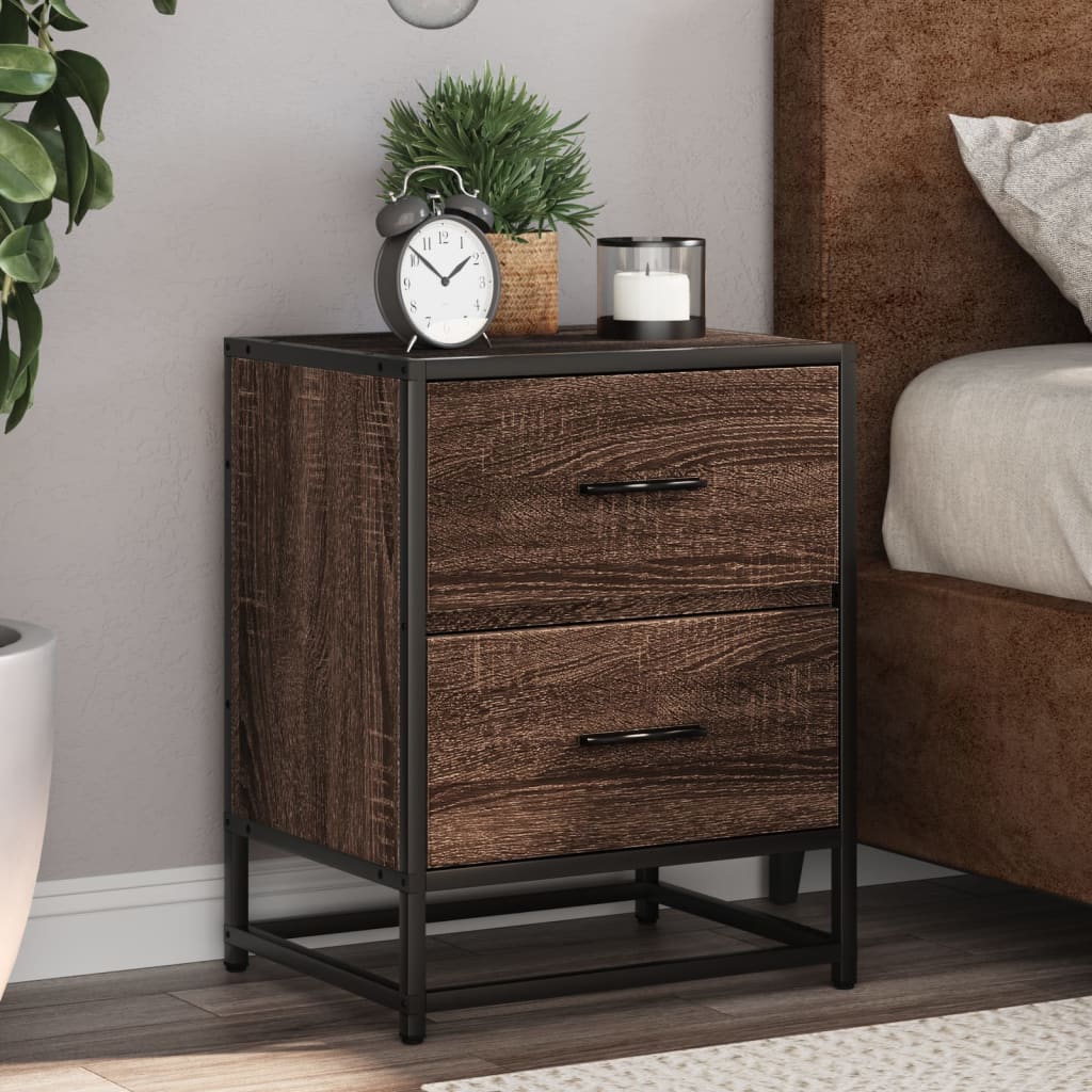 Tables de chevet 2 pcs chêne marron 40x31x50 cm bois ingénierie - XIOS