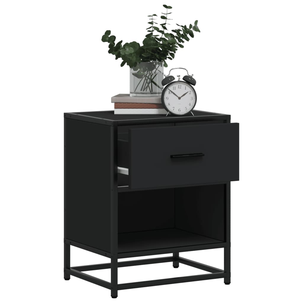 Tables de chevet 2 pcs noir 40x31x50 cm bois d'ingénierie - XIOS