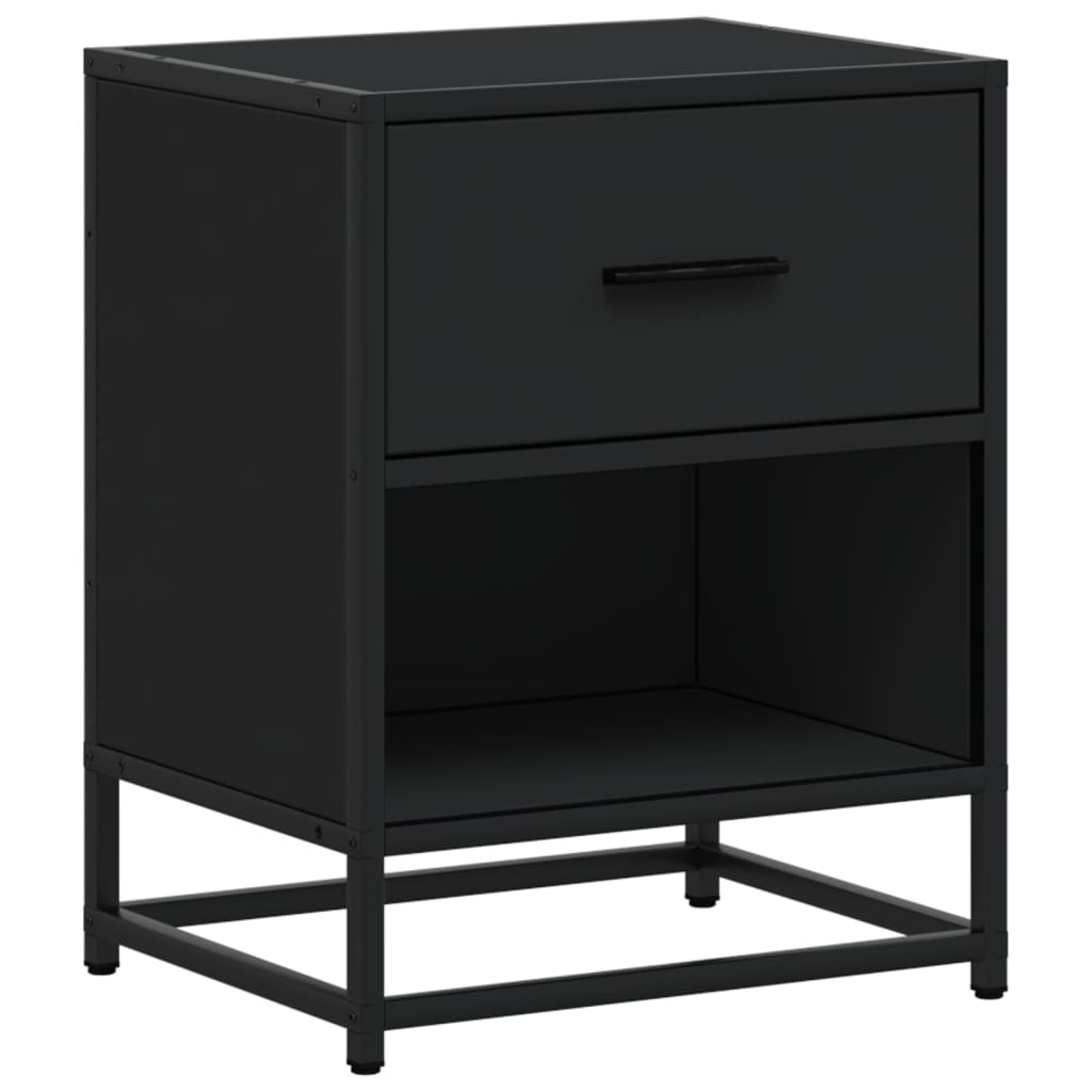 Tables de chevet 2 pcs noir 40x31x50 cm bois d'ingénierie - XIOS