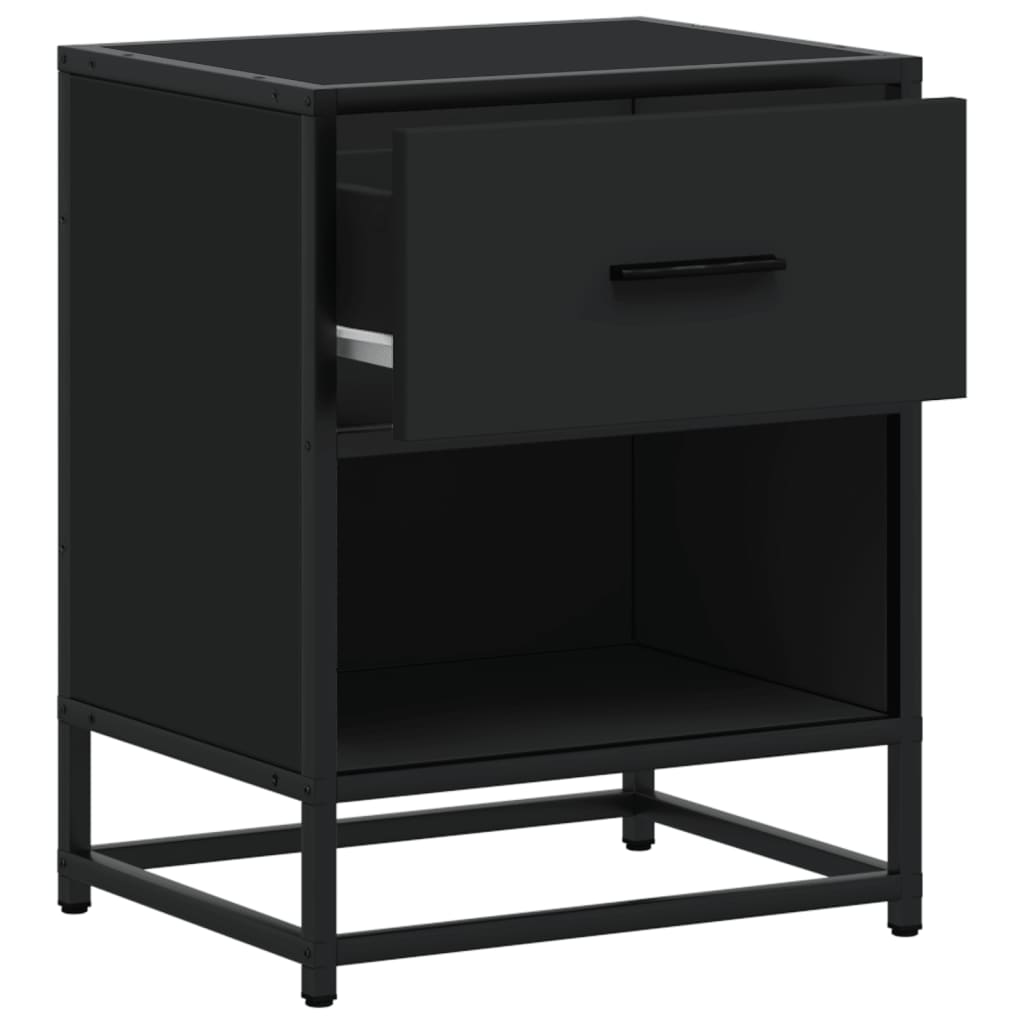 Tables de chevet 2 pcs noir 40x31x50 cm bois d'ingénierie - XIOS