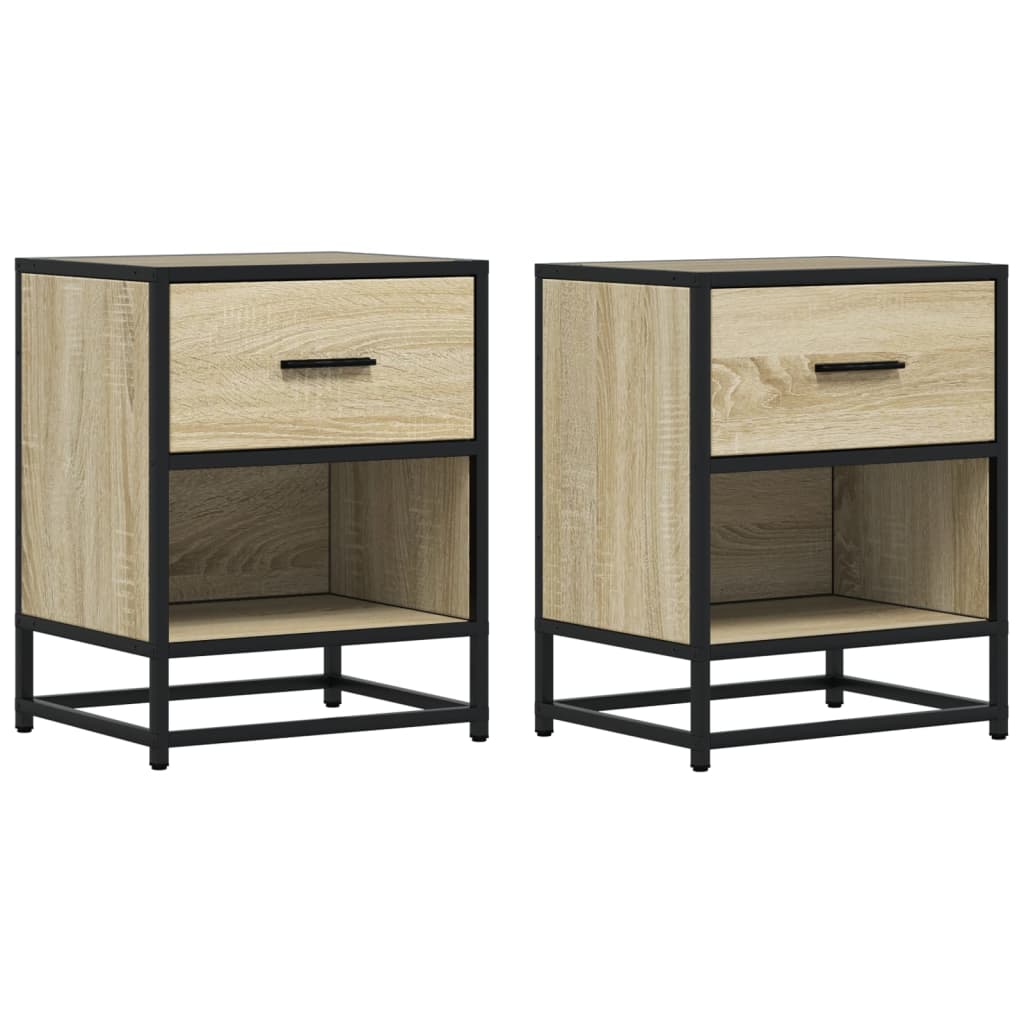 Tables de chevet 2 pcs chêne sonoma 40x31x50 cm bois ingénierie - XIOS