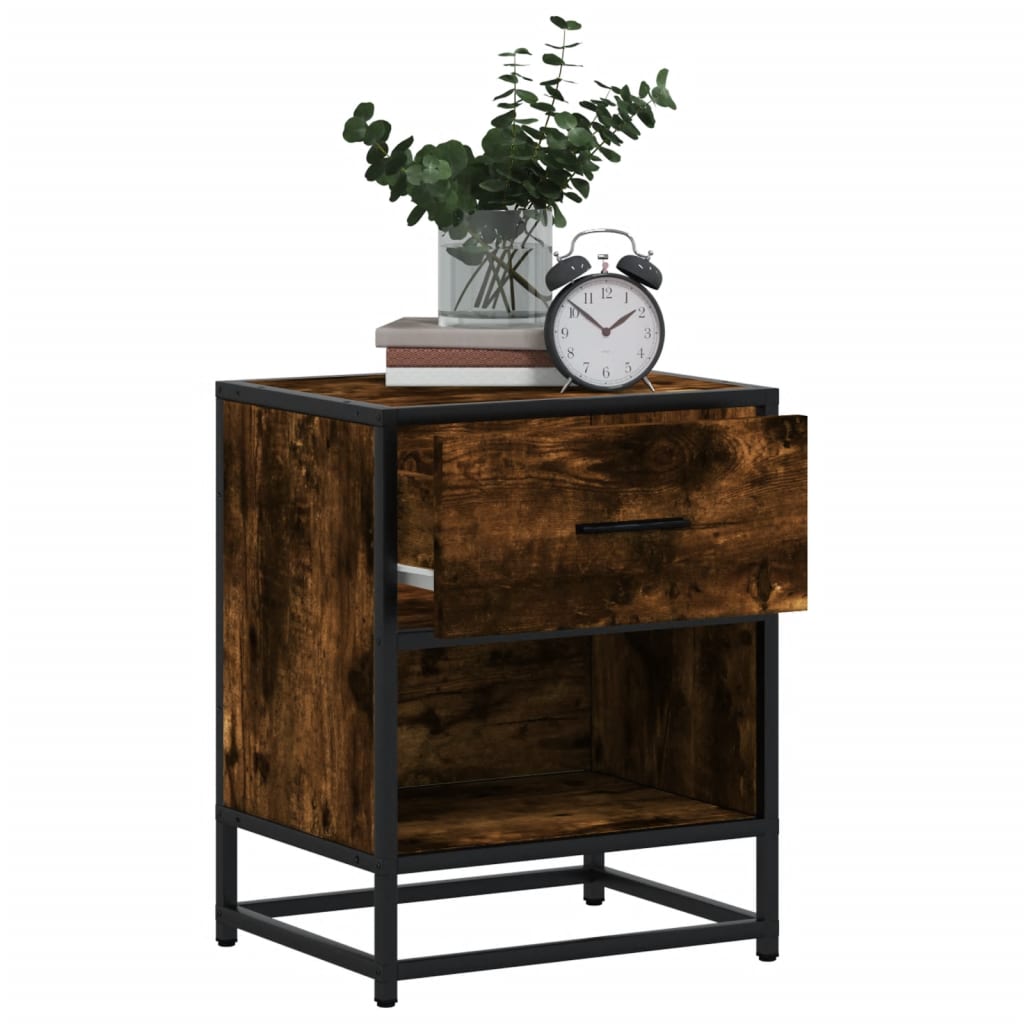 Tables de chevet 2 pcs chêne fumé 40x31x50 cm bois ingénierie - XIOS