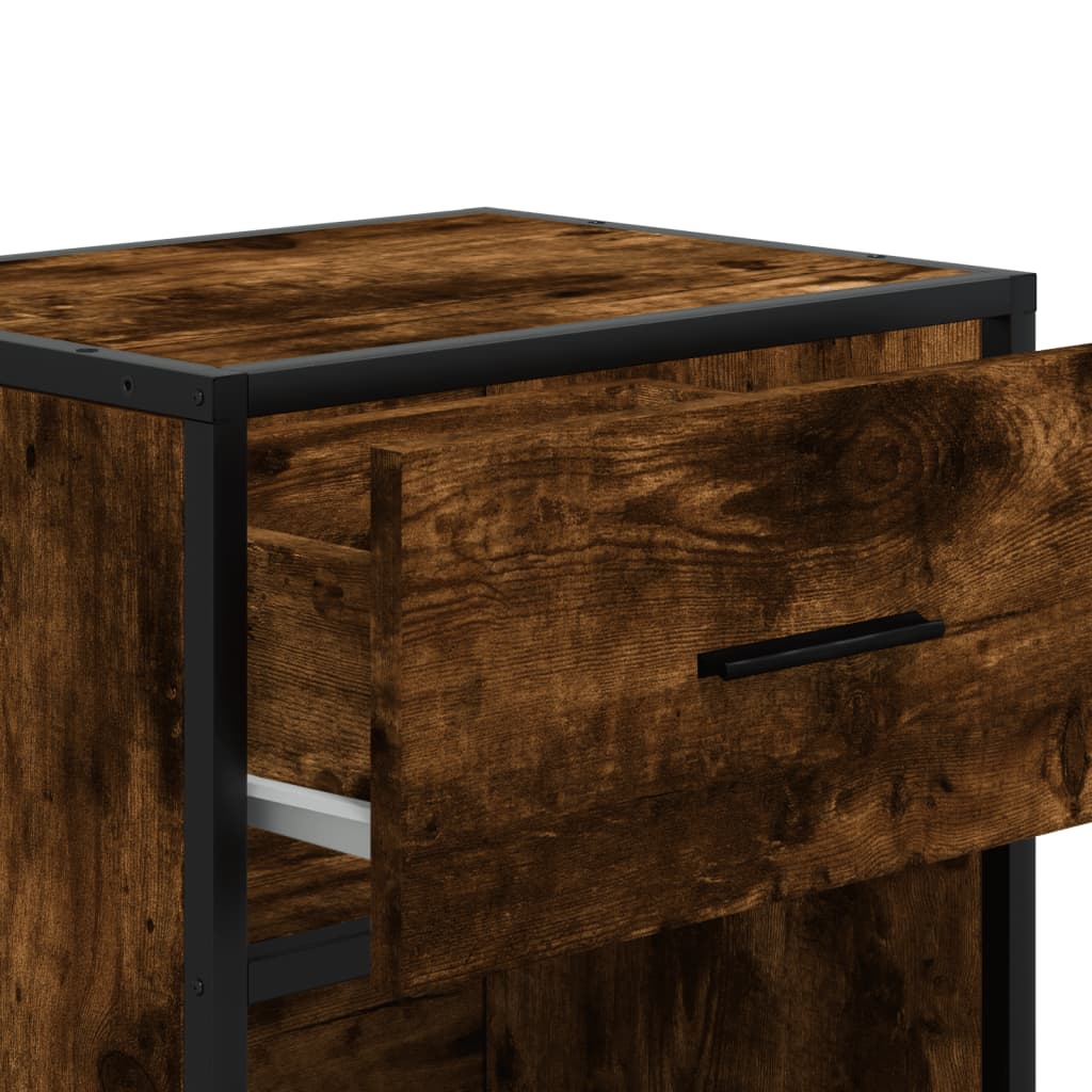 Tables de chevet 2 pcs chêne fumé 40x31x50 cm bois ingénierie - XIOS