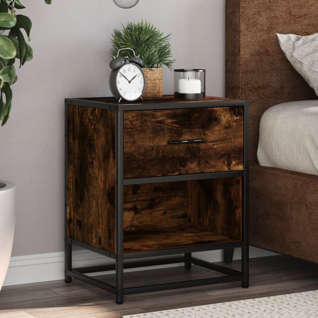 Tables de chevet 2 pcs chêne fumé 40x31x50 cm bois ingénierie - XIOS