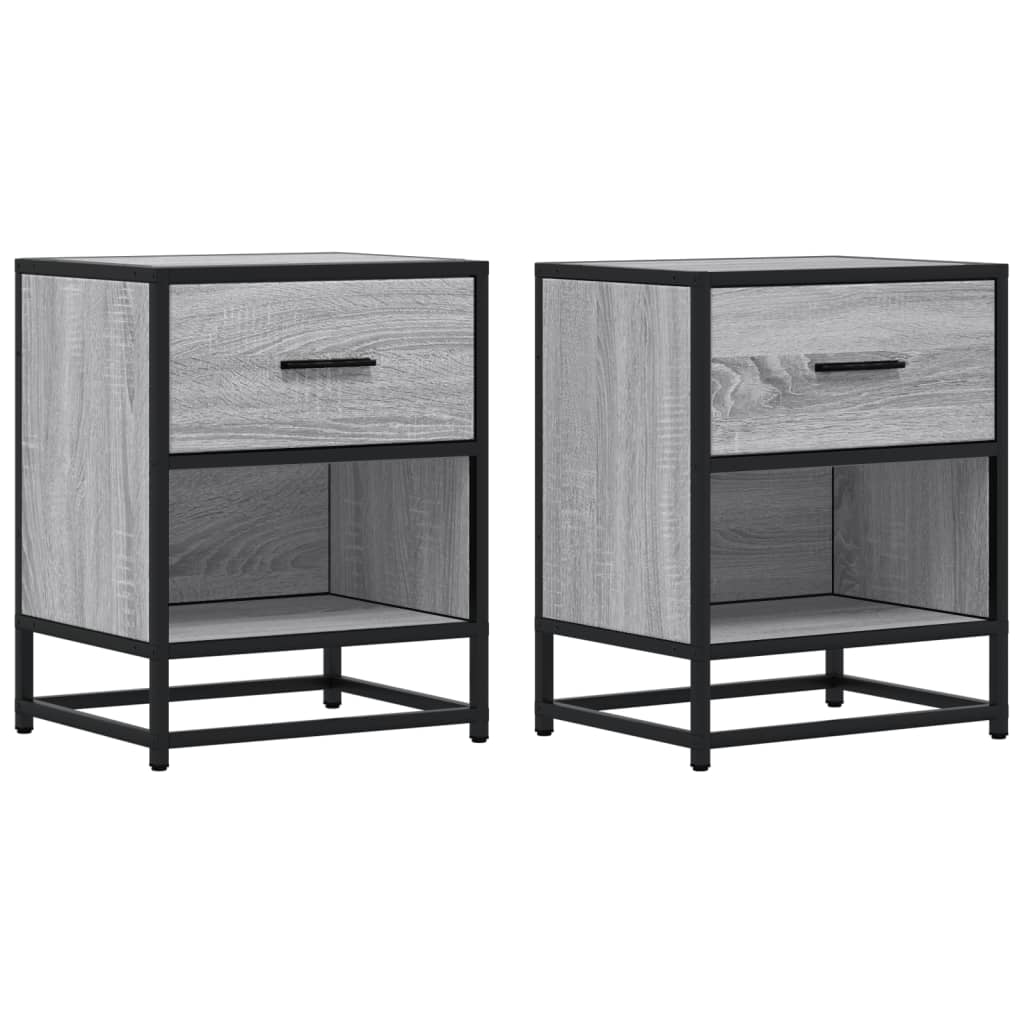 Tables de chevet 2 pcs sonoma gris 40x31x50 cm bois ingénierie - XIOS