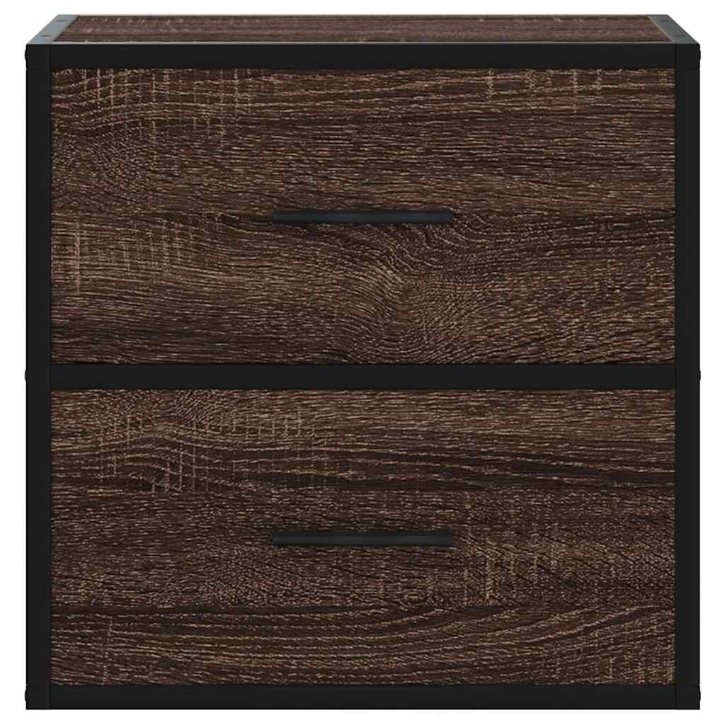 Tables de chevet murales 2 pcs chêne marron 40x31x39,5 cm