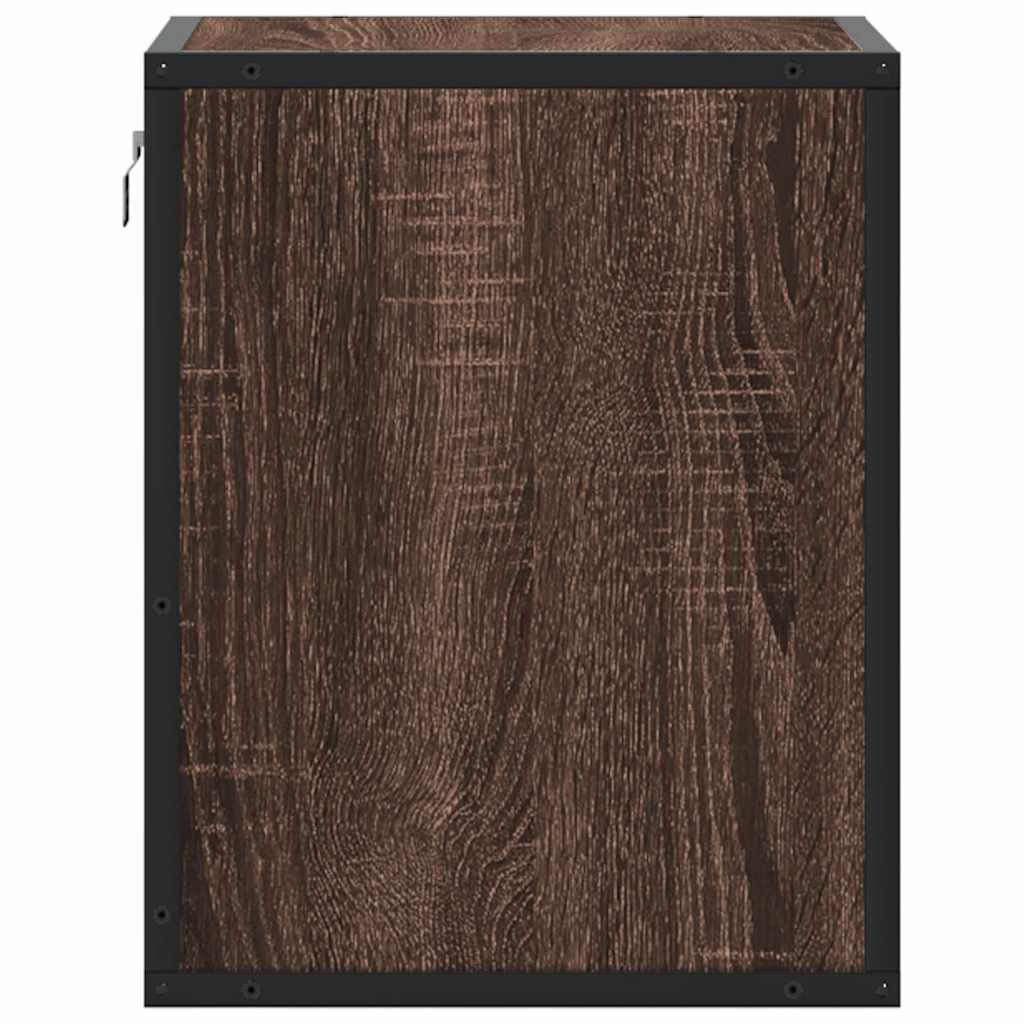 Table de chevet murale chêne marron 40x31x39,5 cm - XIOS