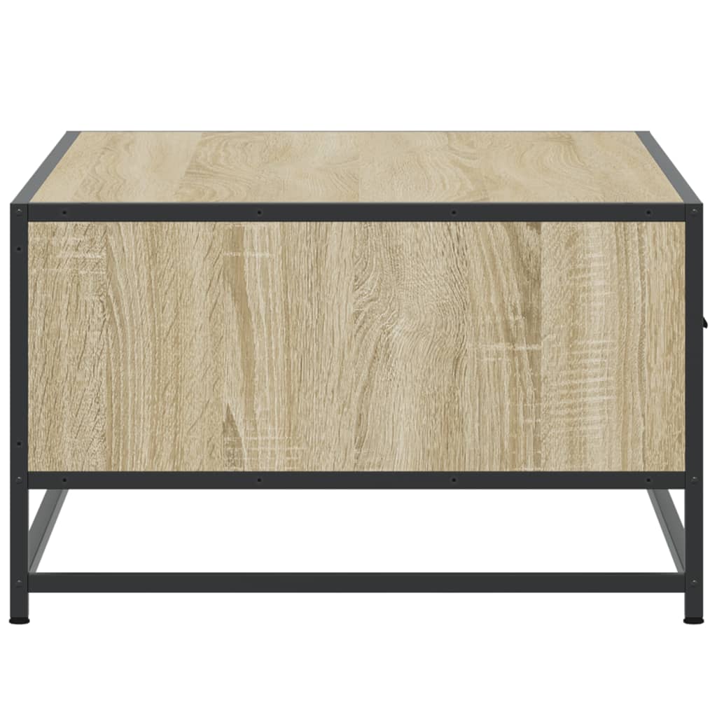 Table basse chêne sonoma 90x57x35 cm bois d'ingénierie et métal XIOS