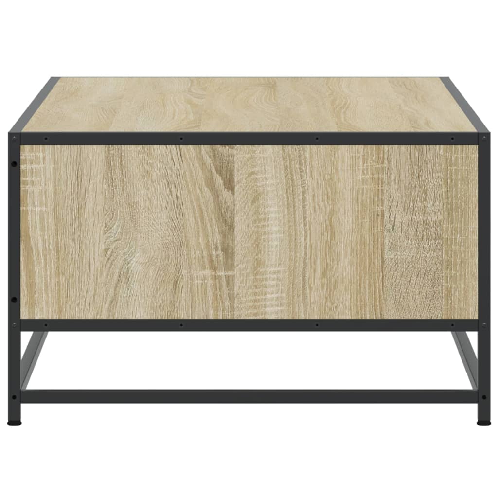 Table basse chêne sonoma 100x57x35cm bois d'ingénierie et métal XIOS