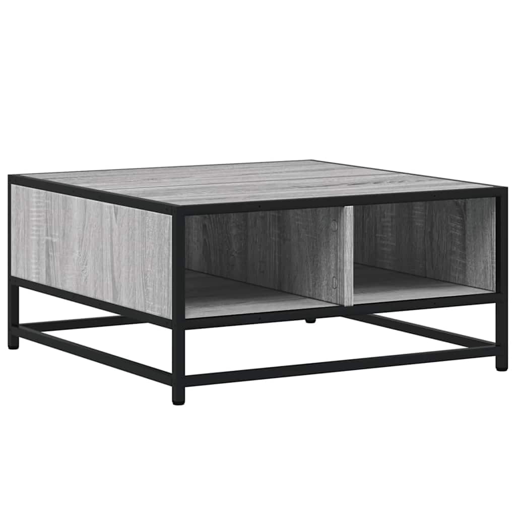 Table basse sonoma gris 60,5x60,5x30 cm bois d'ingénierie/métal - XIOS