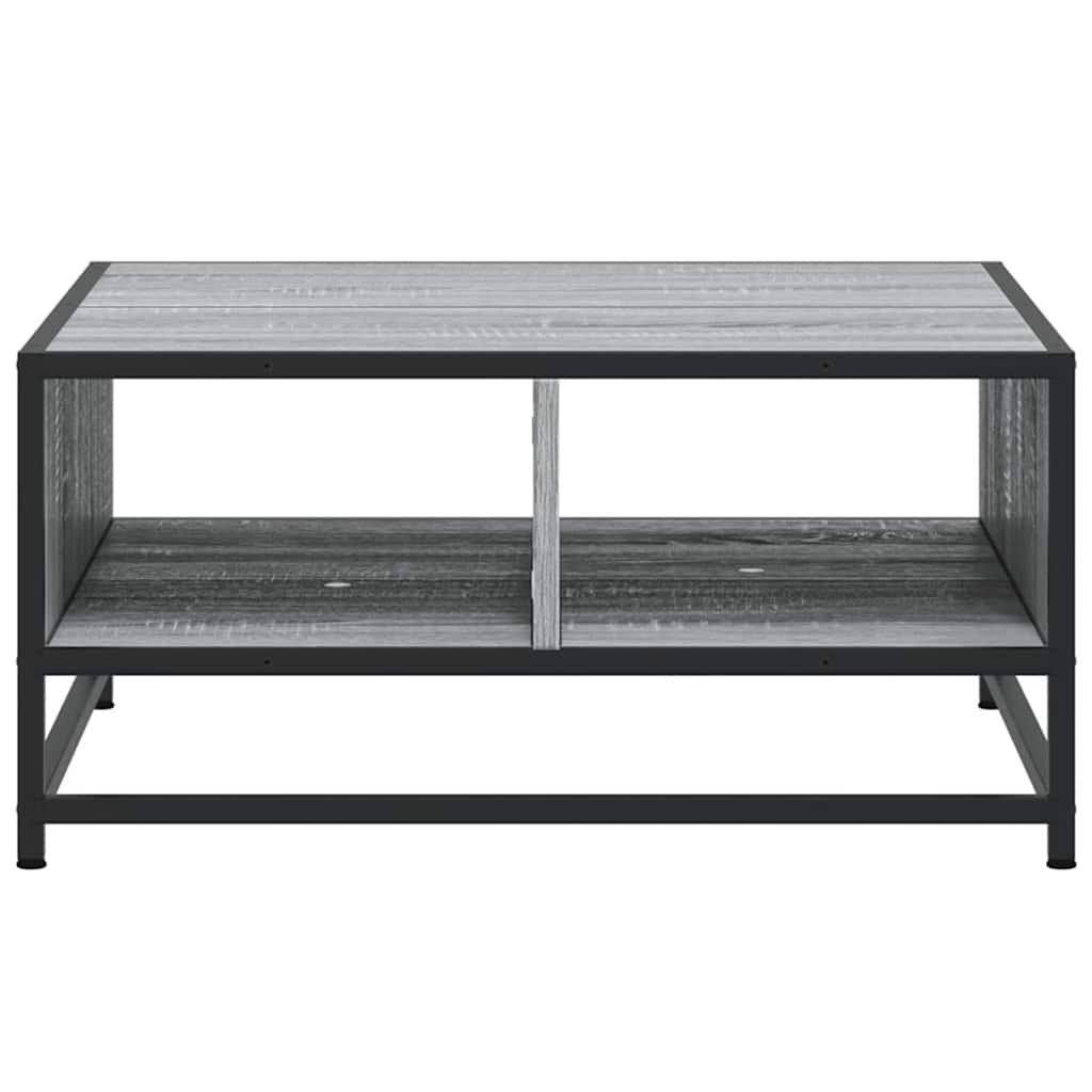 Table basse sonoma gris 60,5x60,5x30 cm bois d'ingénierie/métal - XIOS