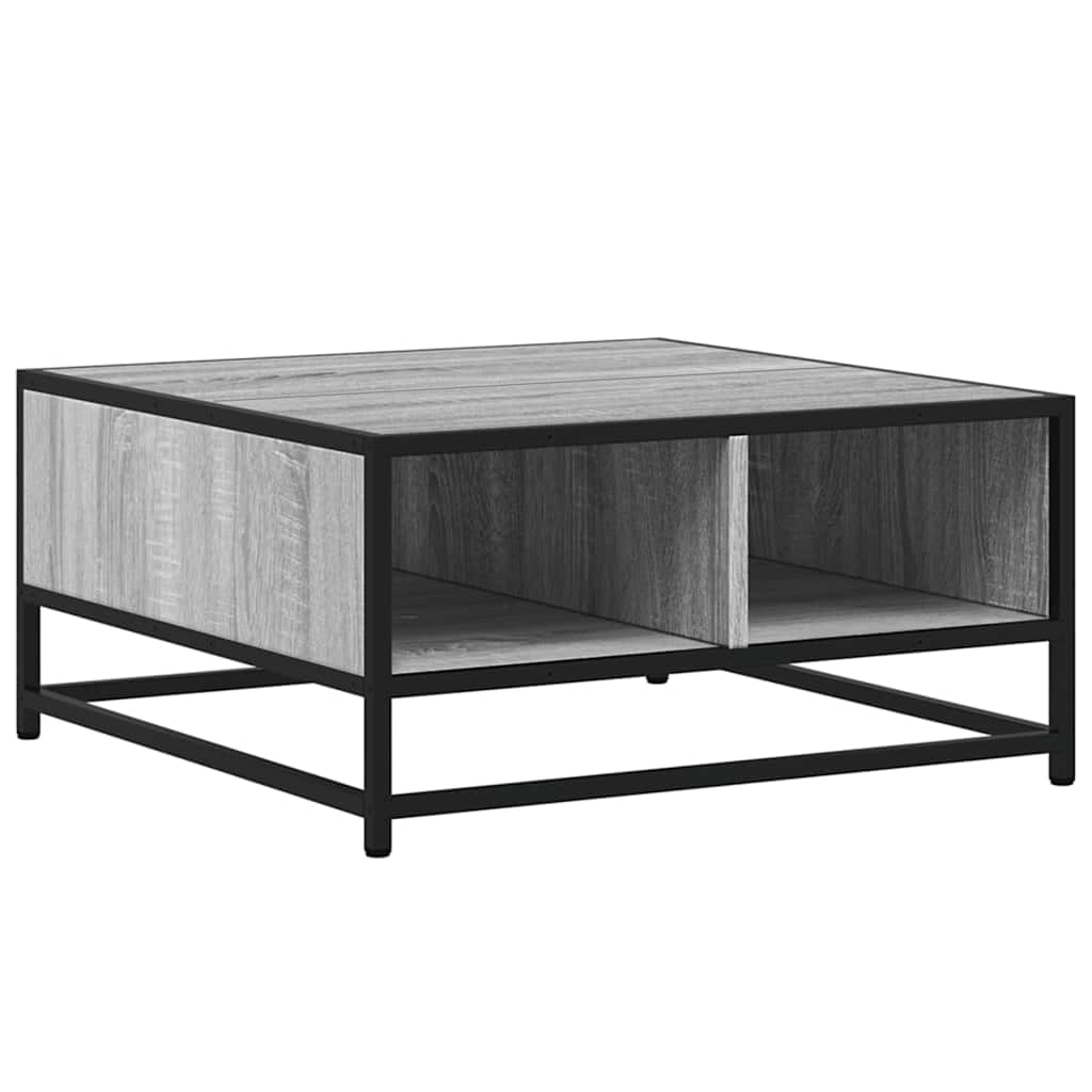Table basse sonoma gris 60,5x60,5x30 cm bois d'ingénierie/métal - XIOS