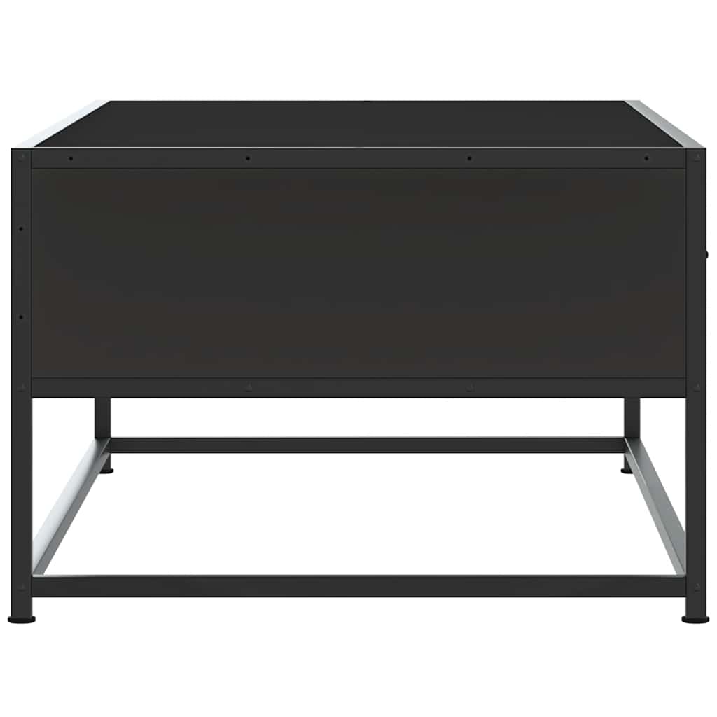 Table basse noir 100x50x35 cm bois d'ingénierie et métal - XIOS