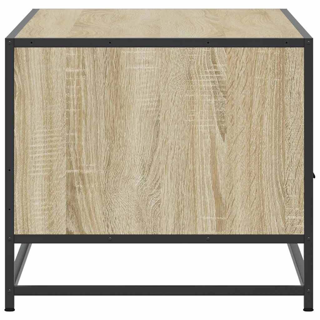 Table basse chêne sonoma 100x50x45cm bois d'ingénierie et métal XIOS