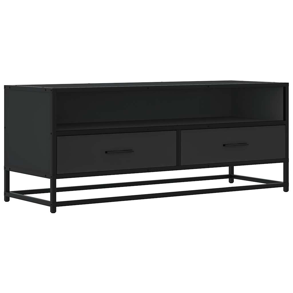 Meuble TV noir 100x34,5x40 cm bois d'ingénierie et métal Meubles TV vidaXL