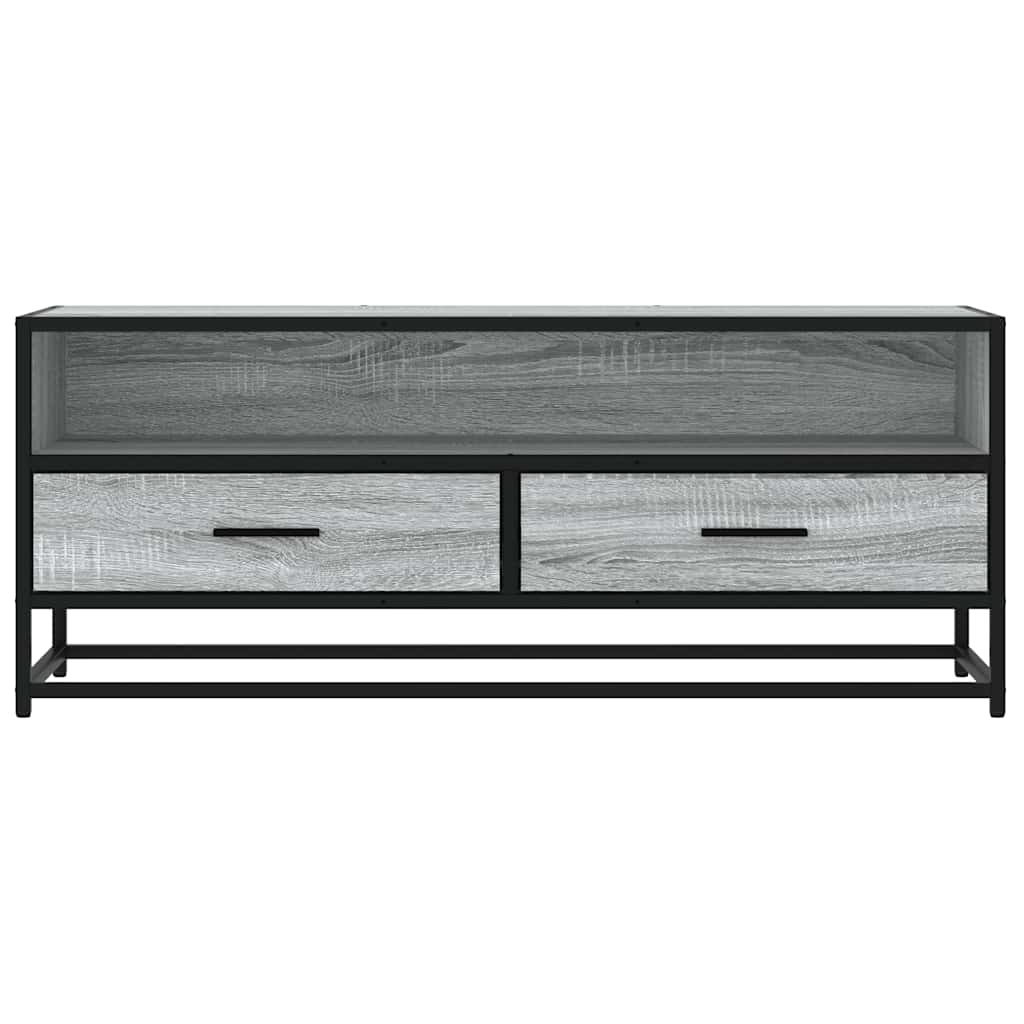 Meuble TV sonoma gris 100x34,5x40 cm bois d'ingénierie et métal Meubles TV vidaXL