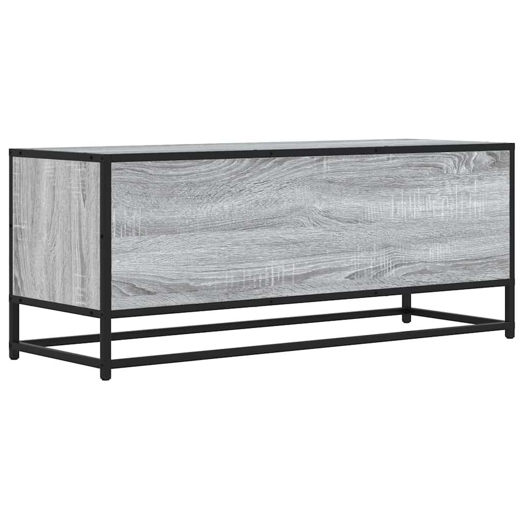 Meuble TV sonoma gris 100x34,5x40 cm bois d'ingénierie et métal Meubles TV vidaXL