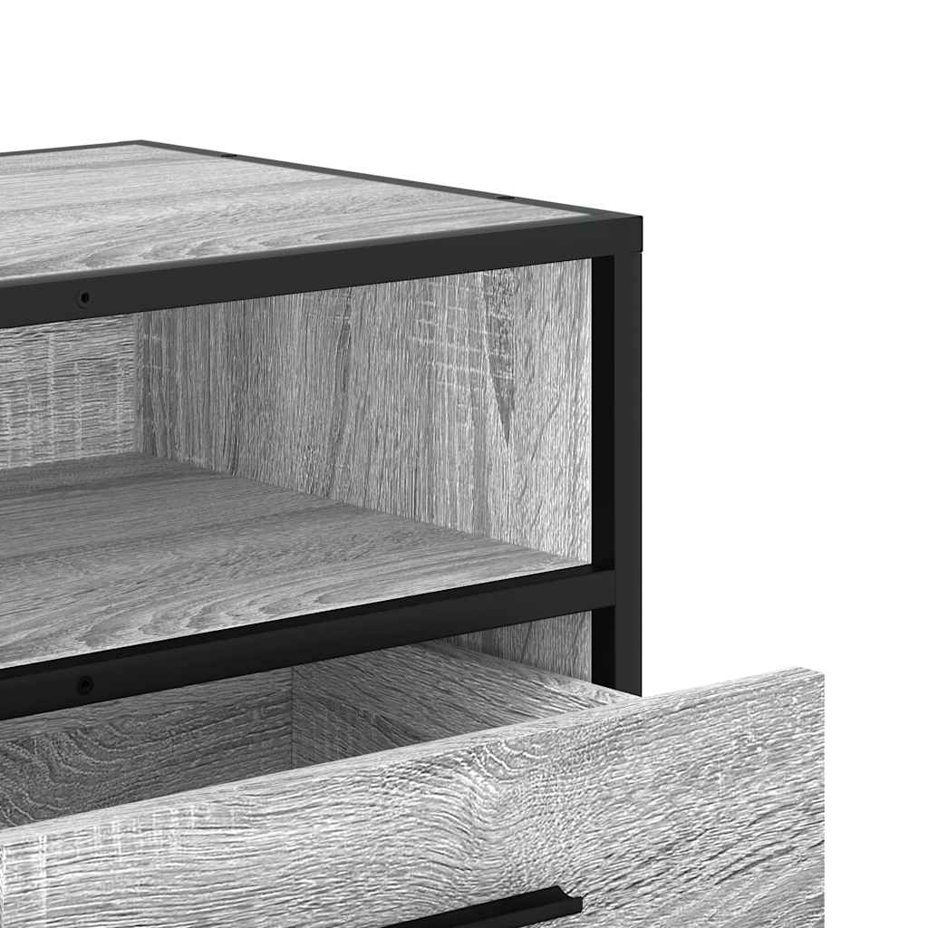 Meuble TV sonoma gris 100x34,5x40 cm bois d'ingénierie et métal Meubles TV vidaXL