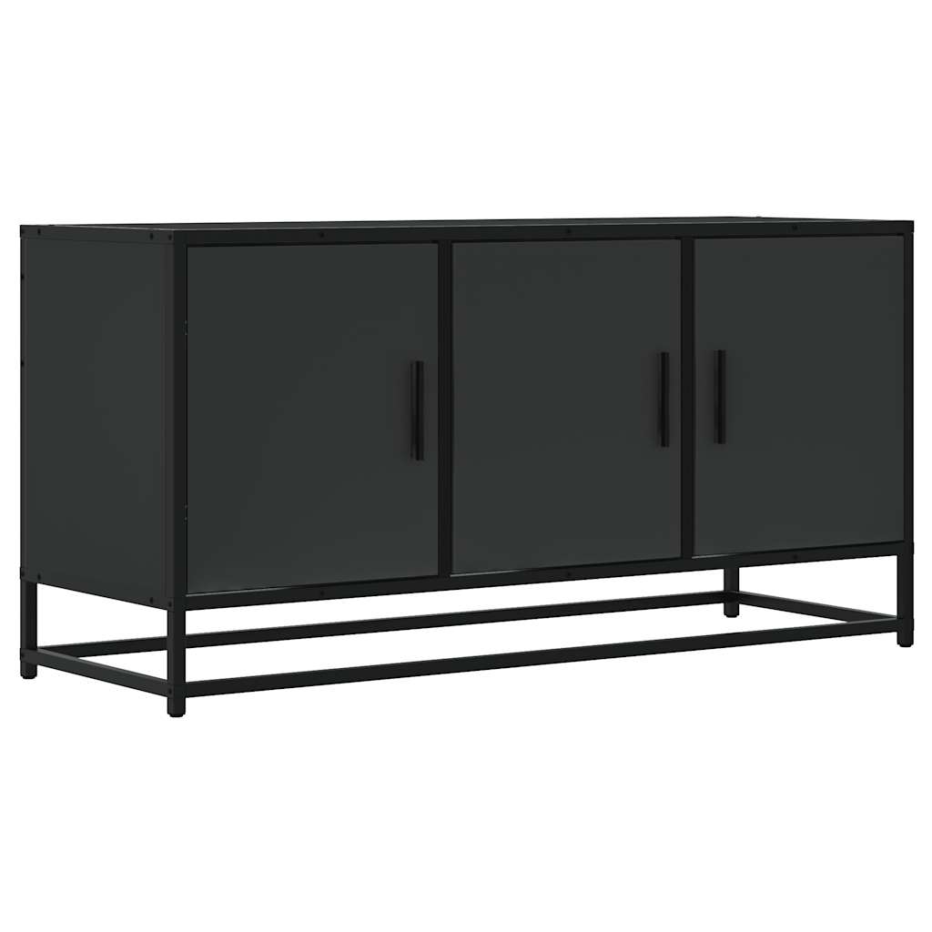 Meuble TV noir 100x35x50 cm bois d'ingénierie et métal Meubles TV vidaXL   