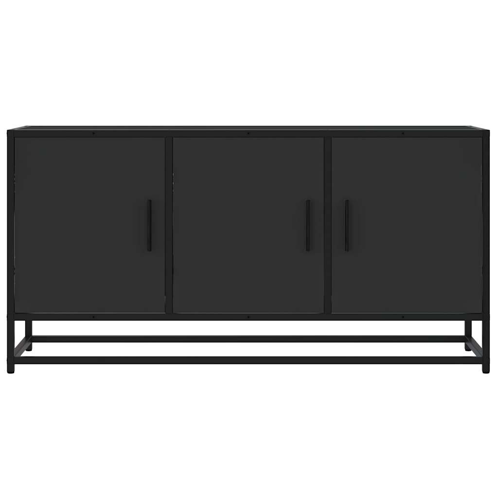 Meuble TV noir 100x35x50 cm bois d'ingénierie et métal Meubles TV vidaXL   
