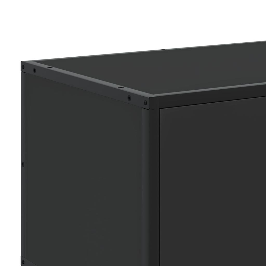Meuble TV noir 100x35x50 cm bois d'ingénierie et métal Meubles TV vidaXL   