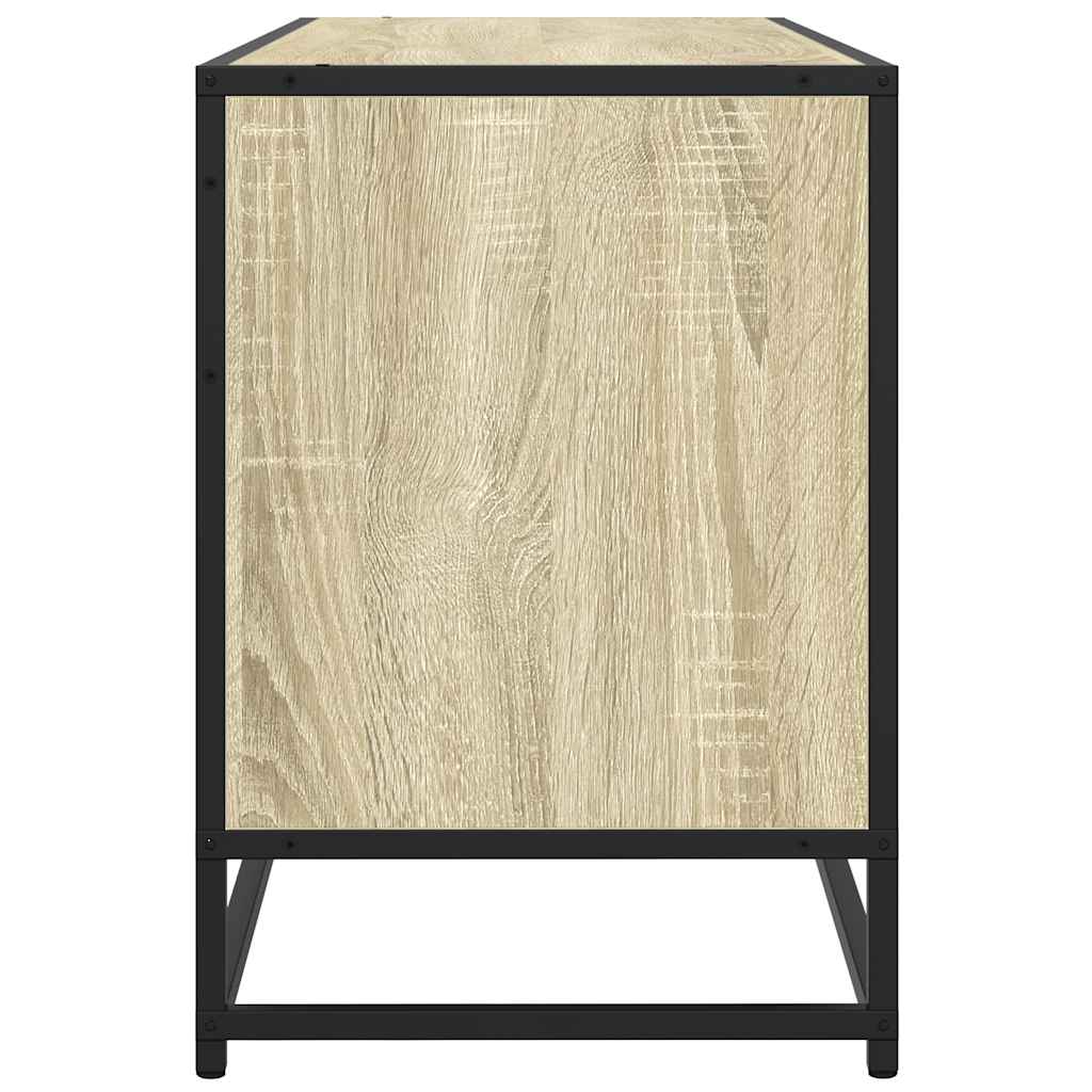 Meuble TV chêne sonoma 100x35x50 cm bois d'ingénierie et métal Meubles TV vidaXL   