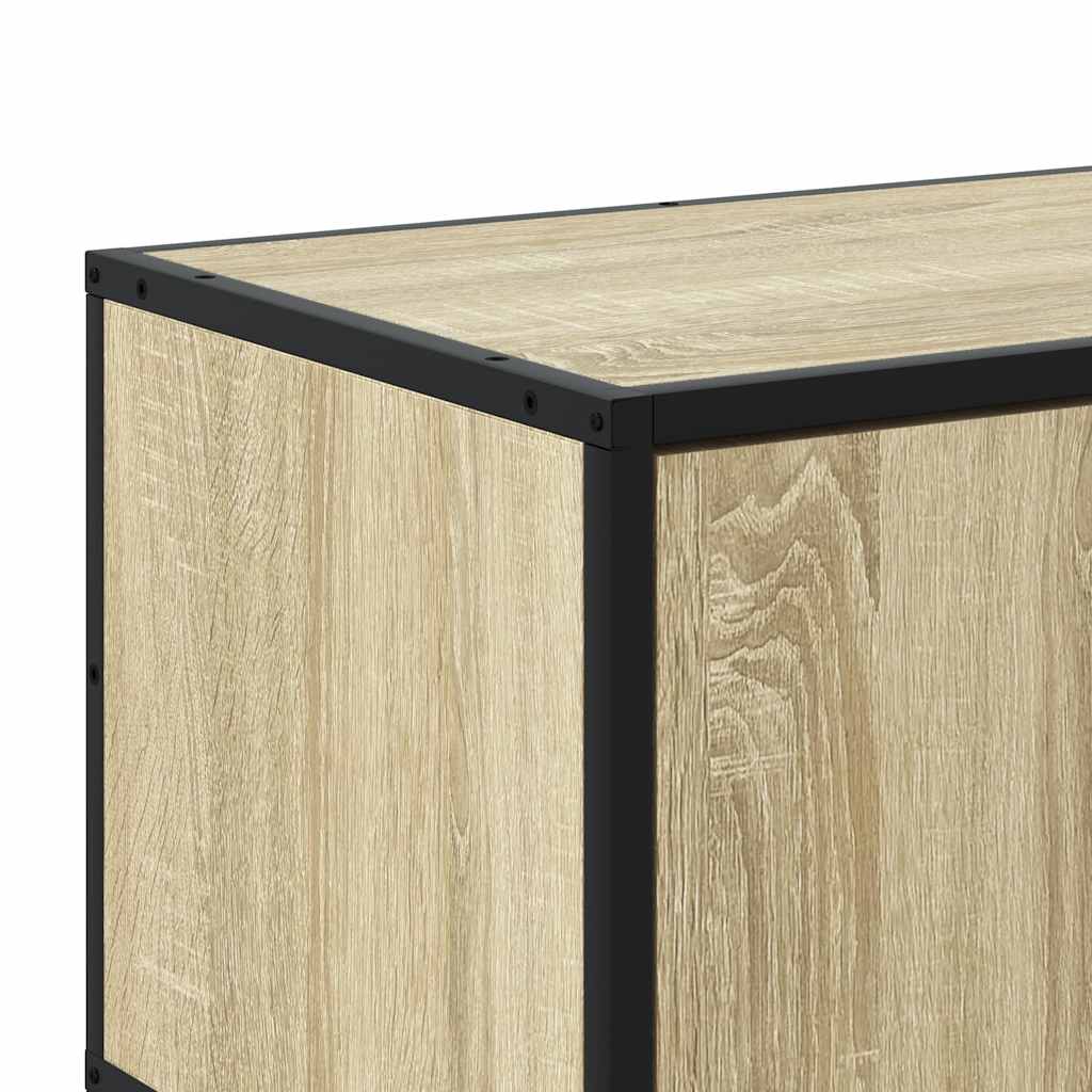Meuble TV chêne sonoma 100x35x50 cm bois d'ingénierie et métal Meubles TV vidaXL   