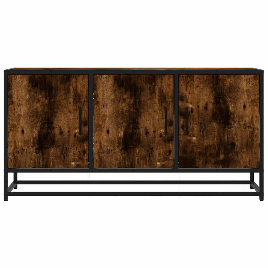 Meuble TV chêne fumé 100x35x50 cm bois d'ingénierie et métal Meubles TV vidaXL   