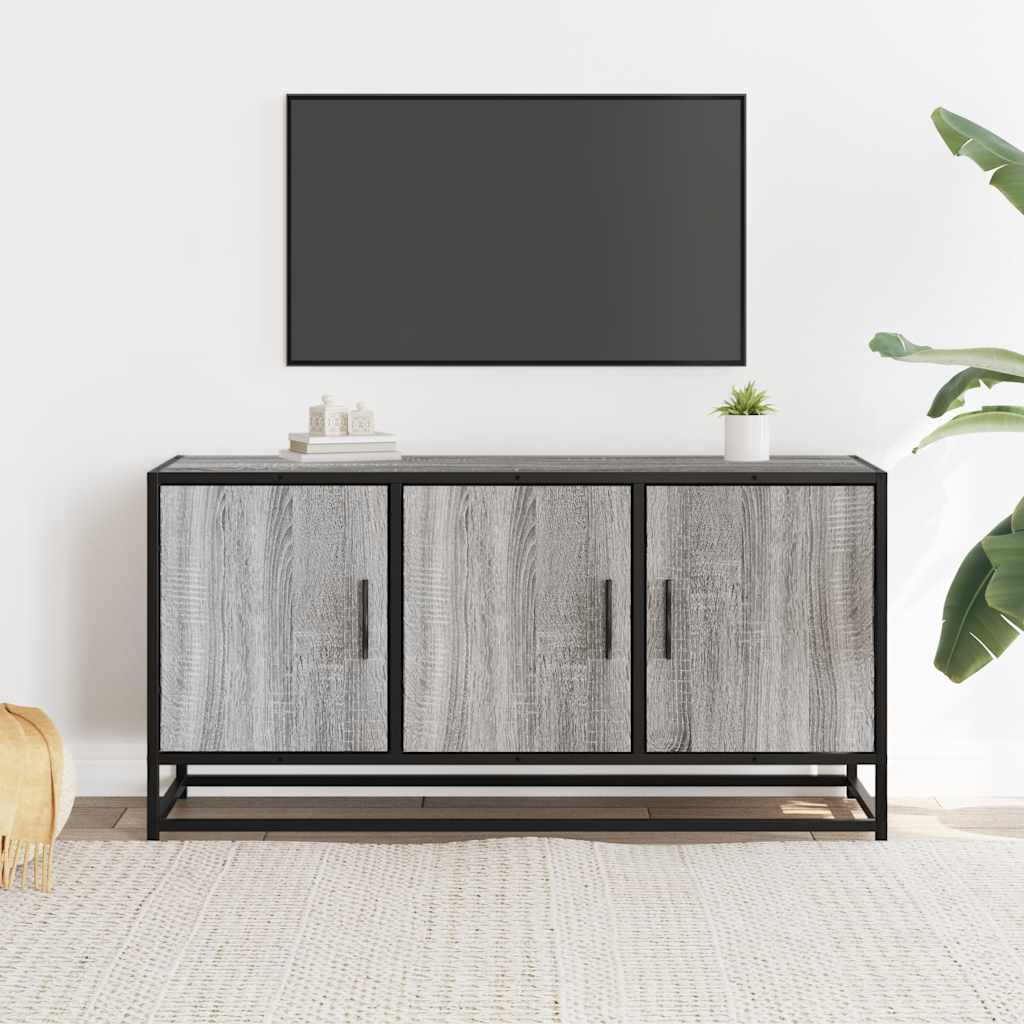 Meuble TV sonoma gris 100x35x50 cm bois d'ingénierie et métal Meubles TV vidaXL   
