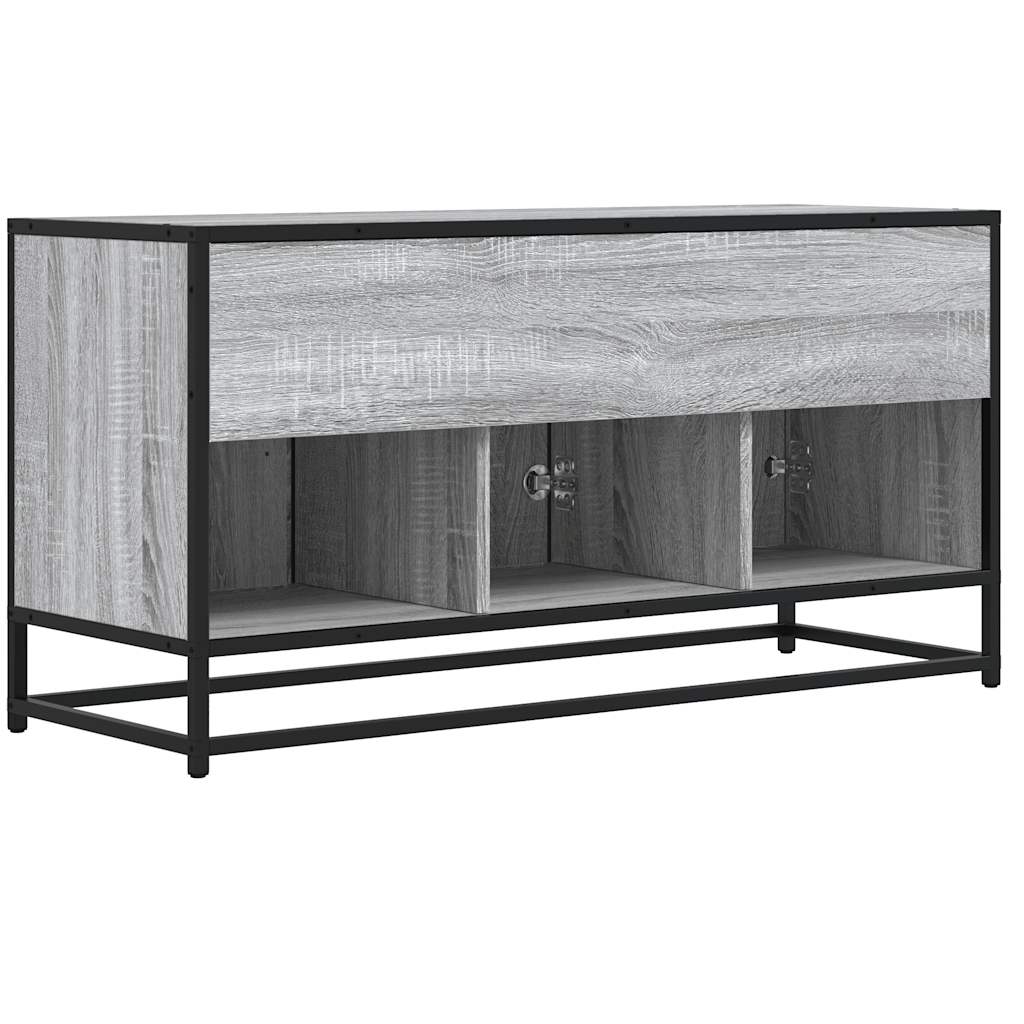 Meuble TV sonoma gris 100x35x50 cm bois d'ingénierie et métal Meubles TV vidaXL   