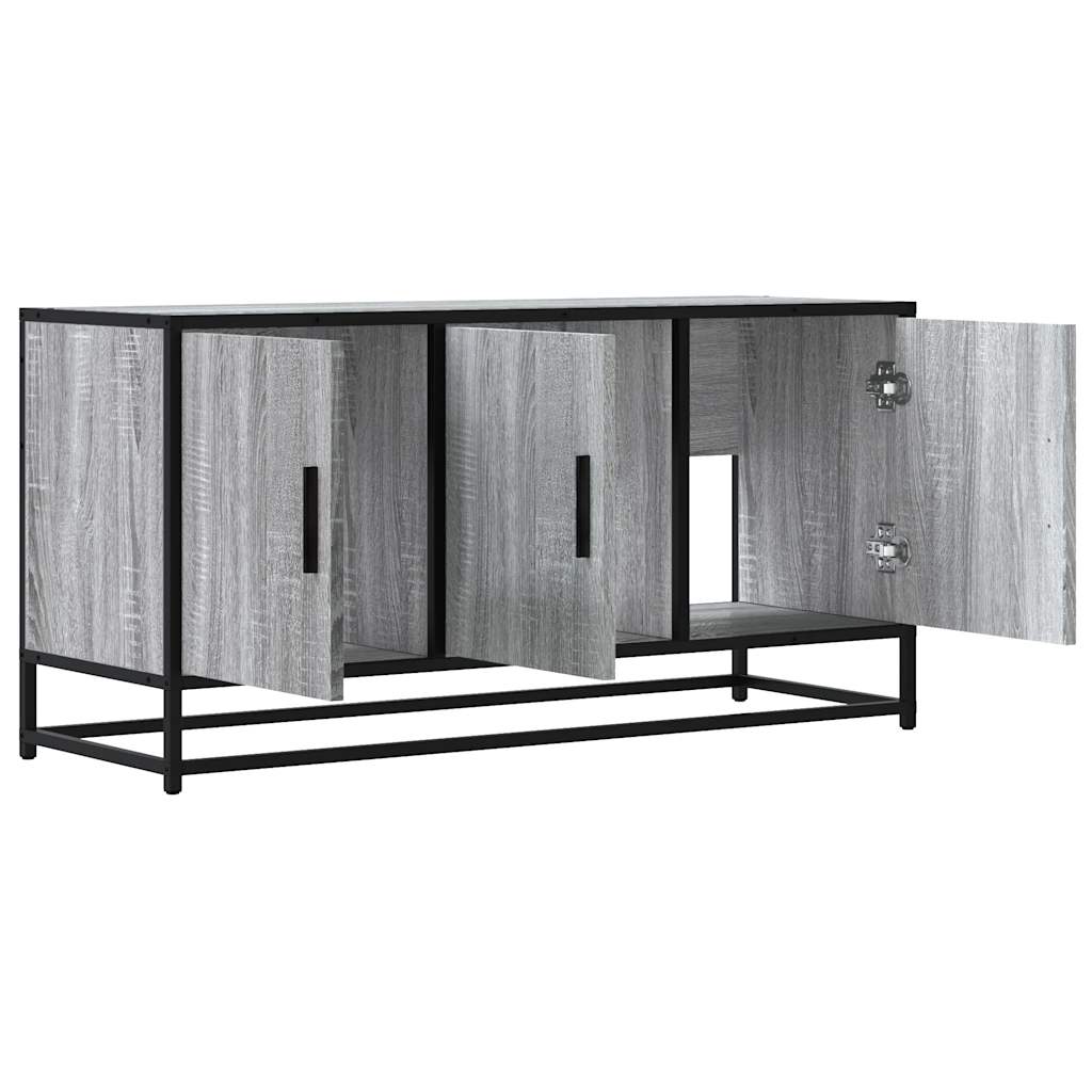 Meuble TV sonoma gris 100x35x50 cm bois d'ingénierie et métal Meubles TV vidaXL   