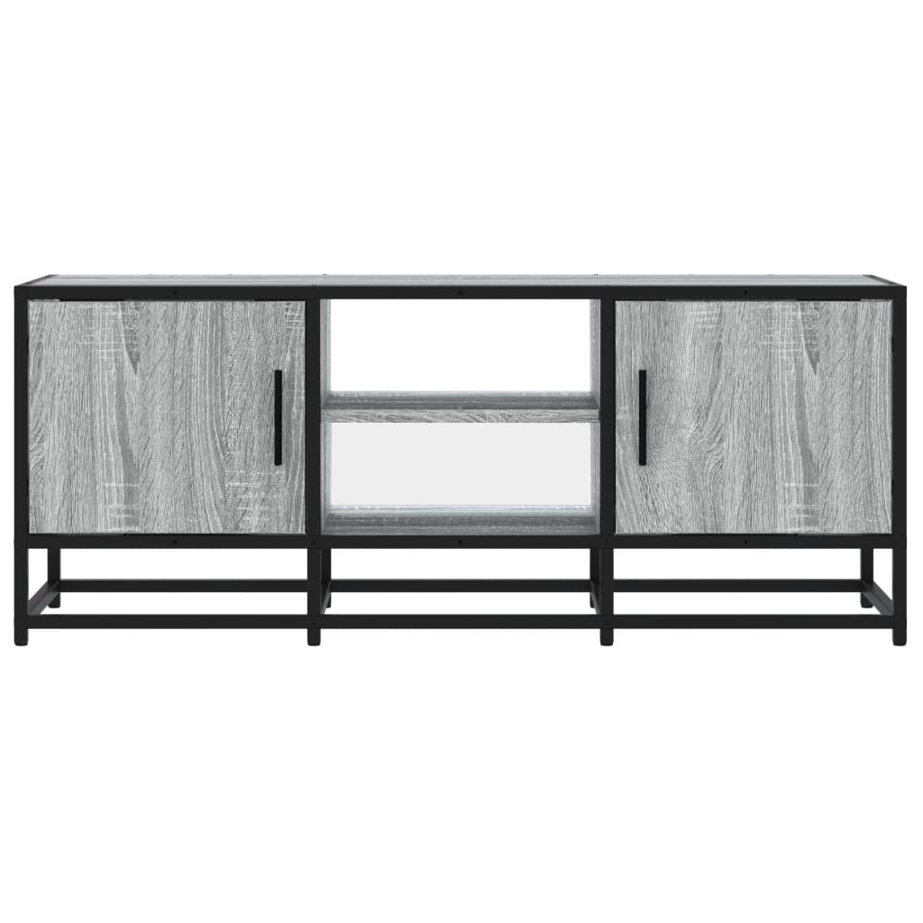 Meuble TV sonoma gris 100x35x41 cm bois d'ingénierie et métal - XIOS