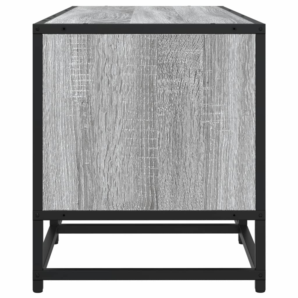 Meuble TV sonoma gris 100x35x41 cm bois d'ingénierie et métal - XIOS